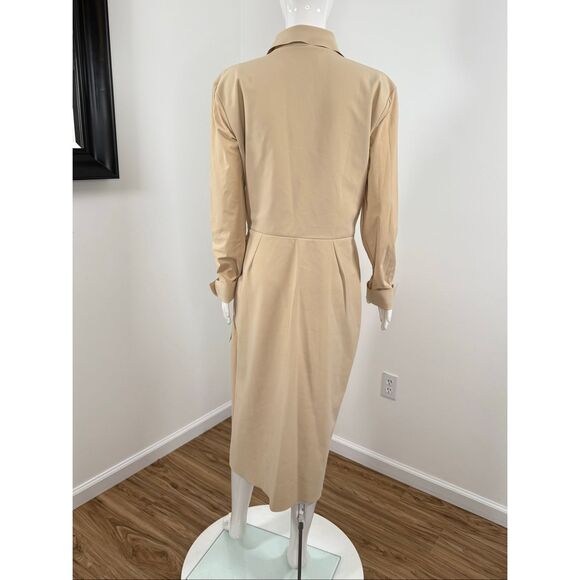 Chiara Boni La Petite Robe Womens Kamala Matte Jersey Wrap Dress Desert 16 - Picture 6 of 11